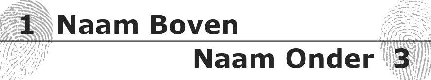 Deurbel Naamplaatje, kamer 1 en 3
