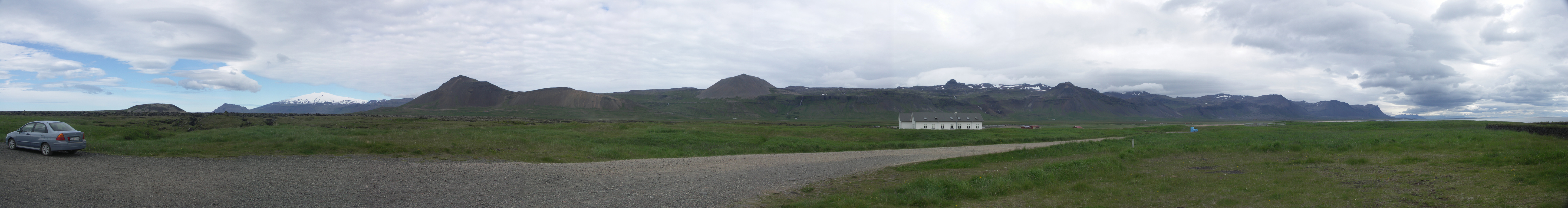 panorama uitzicht Snaefellness en omgeving, IJsland